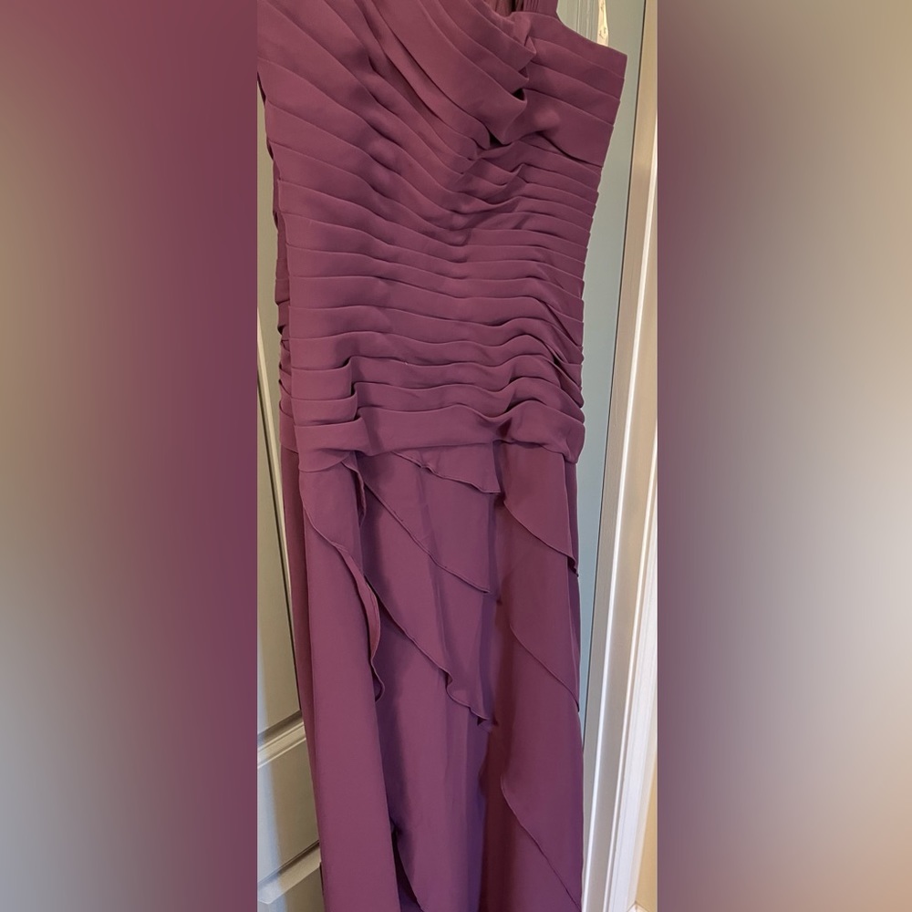 Jade by Jasmine J4425 Mother of the Bride Purple Plum Ruffle Formal Long Gown - Picture 16 of 16